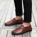 Men Soft Microfiber Casual Business Hand Stitching Flats