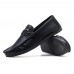 Men Low Top Soft Sole Breathable Leather Slip On Flat Loafers