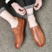 Comfy Men Casual Soft Sole Genuine Leather Flats Loafers