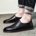 Comfy Men Casual Soft Sole Genuine Leather Flats Loafers