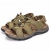 US Size 6-9.5 Men Casual Outdoor Leather Sandals Breathable Comfortable Beach Flat Shoes