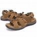 US Size 6-9.5 Men Casual Outdoor Leather Sandals Breathable Comfortable Beach Flat Shoes