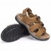 US Size 6-9.5 Men Casual Outdoor Leather Sandals Breathable Comfortable Beach Flat Shoes