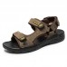 Men Soft Genuine Leather Beach Casual Daily Sandals