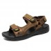 Men Soft Genuine Leather Beach Casual Daily Sandals