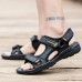 Men Soft Genuine Leather Beach Casual Daily Sandals