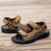 Men Soft Genuine Leather Beach Casual Daily Sandals