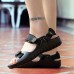 Men Soft Sole Beach Breathable Hook Loop Sandals Summer Shoes