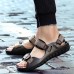 Men Soft Sole Beach Breathable Hook Loop Sandals Summer Shoes