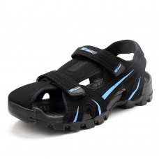 Men Breathable Anti Collision Toe Adjustable Hook Loop Sandals