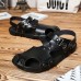 Men Beach Sandals Outdoor Summer Slip On Flat Shoes