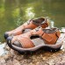 Men Anti Collision Toe Wear Resistance Outsole Comfy Casual Leather Sandals