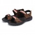 Men Comfortable Leather Hook Loop Sandals Beach Sandals Shoes