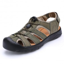 Men Comfy Anti Collision Toe Hook Loop Sandals Outdoor Shoes