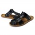 Men Breathable Leather Soft Sole Sandals Two Way Wear Shoes