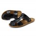 Men Breathable Leather Soft Sole Sandals Two Way Wear Shoes