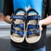 Men Breathable Knitted Comfy Outdoor Hook Loop Sandals