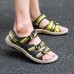 Men Breathable Knitted Comfy Outdoor Hook Loop Sandals