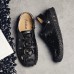 Men Slip-on Hand Stitching Genuine Leather Beach Sandals