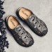 Men Slip-on Hand Stitching Genuine Leather Beach Sandals