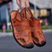 Men Adjustable Hollow Out Soft Sole Casual Beach Sandals