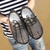 Men Hole Lace Up Sandals Beach Slipper Shoes