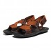 Men Comfy Summer Shoes Breathable Cloth Hook Loop Sandals