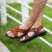 Men Comfy Summer Shoes Breathable Cloth Hook Loop Sandals