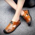 Menico Comfy Hand Stitching Genuine leather Anti-Collision Toe Outdoor Sandals