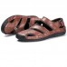 Men Closed Toe Genuine Leather Soft Breathable Sandals