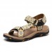 Men Genuine Leather Clip Toe Casual Beach Sandals