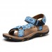 Men Genuine Leather Clip Toe Casual Beach Sandals