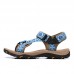 Men Genuine Leather Clip Toe Casual Beach Sandals