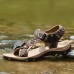 Men Genuine Leather Clip Toe Casual Beach Sandals