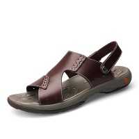 Men Comfy Sole Casual Genuine Leather Sandals Two Way Wear Summer Shoes