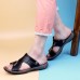 Men Comfy Sole Casual Genuine Leather Sandals Two Way Wear Summer Shoes