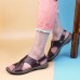 Men Comfy Sole Casual Genuine Leather Sandals Two Way Wear Summer Shoes