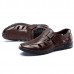 Men Leather Sandals Shoes Outdoor Casual Flats