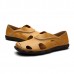 Men Summer Breathable Casual Outdoor Beach Soft Leather Fashion Comfortable Sandals Shoes