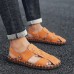 Men Summer Comfy Genuine Leather Two Way Wear Sandals Beach Shoes Slippers