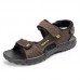 Men Soft Genuine Leather Seaside Beach Sandals