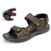 Men Soft Genuine Leather Seaside Beach Sandals