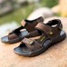 Men Soft Genuine Leather Seaside Beach Sandals