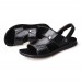 Men Soft Sole Genuine Leather Two Way Wear Sandals Beach Shoes