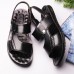 Men Soft Sole Genuine Leather Two Way Wear Sandals Beach Shoes