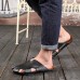 Men Handmade Hole Sandals Light Leather Cool Slippers