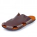 Men Handmade Hole Sandals Light Leather Cool Slippers