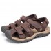 Men Leather Outdoor Beach Magic Stick Sandals Fisherman Breathable Sport Shoes