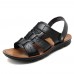 Summer Beach Sandals Slippers Men Comfy Sole Genuine Leather Sandals