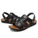 Summer Beach Sandals Slippers Men Comfy Sole Genuine Leather Sandals